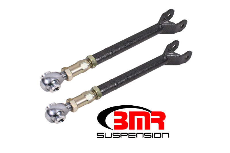 BMR Trailing Arms - BMR 08-17 Challenger Lower Trailing Arms w/ On-Car Adj. Rod Ends - Black Hammertone