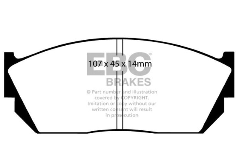EBC Ultimax2 Brake Pad Sets - EBC 82-84 Honda Civic Hatchback 1.3 (5 Speed) Ultimax2 Front Brake Pads