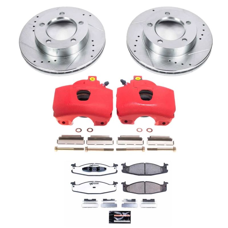 PSB Z36 Truck & Tow Kit w/Cals - Power Stop 94-96 Ford Bronco Front Z36 Truck & Tow Brake Kit w/Calipers