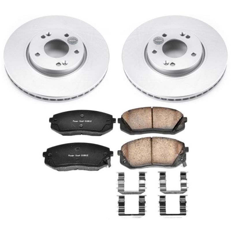 PSB Z17 Evolution Coated Kit - Power Stop 12-16 Kia Sportage Front Z17 Evolution Geomet Coated Brake Kit
