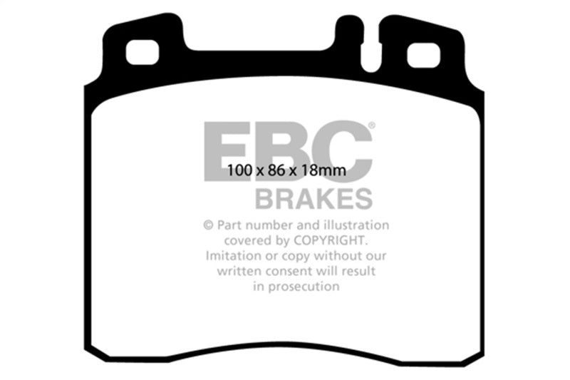 EBC Ultimax2 Brake Pad Sets - EBC 98-99 Mercedes-Benz CL500 5.0 Ultimax2 Front Brake Pads