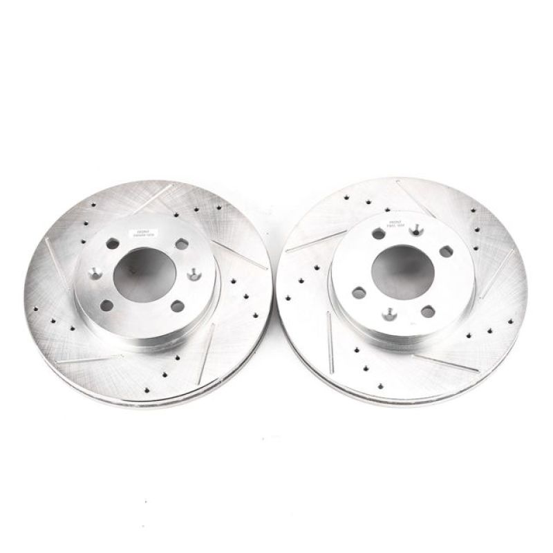 PSB Evolution Drill/Slot Rotor - Power Stop 06-11 Hyundai Accent Front Evolution Drilled & Slotted Rotors - Pair