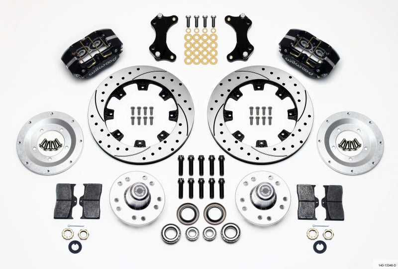 WIL Dynapro Brake Kit - Wilwood Dynapro Dust-Boot Front Kit 12.19in Drilled WWE ProSpindle