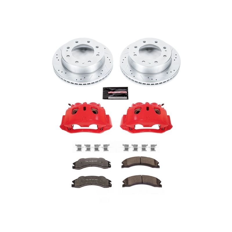 PSB Red Calipers - Power Stop 2011 Chevrolet Silverado 2500 HD Front Z36 Truck & Tow Kit w/Cals