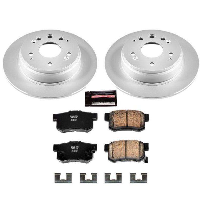 PSB Z17 Evolution Coated Kit - Power Stop 99-03 Acura TL Rear Z17 Evolution Geomet Coated Brake Kit