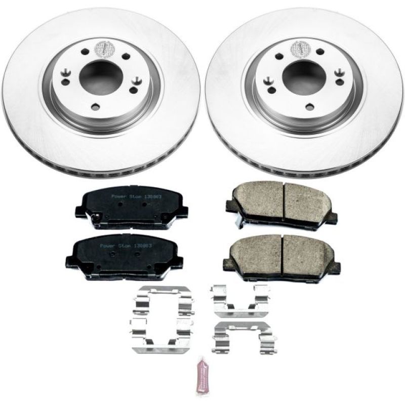 PSB Z17 Evolution Coated Kit - Power Stop 11-15 Kia Optima Front Z17 Evolution Geomet Coated Brake Kit