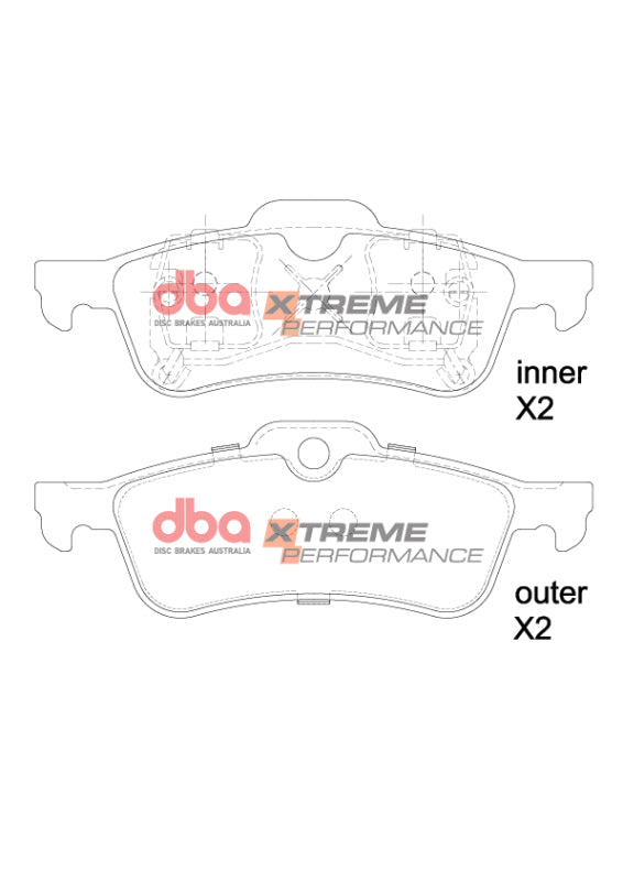 DBA XP Performance Brake Pads - DBA 01-14 Mini Cooper (R50/R56) XP Performance Rear Brake Pads
