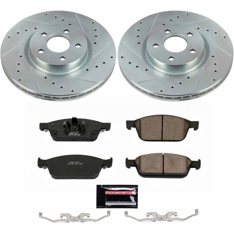 PSB Z23 Evolution Kit - Power Stop 18-19 Ford Transit Connect Front Z23 Evolution Sport Brake Kit