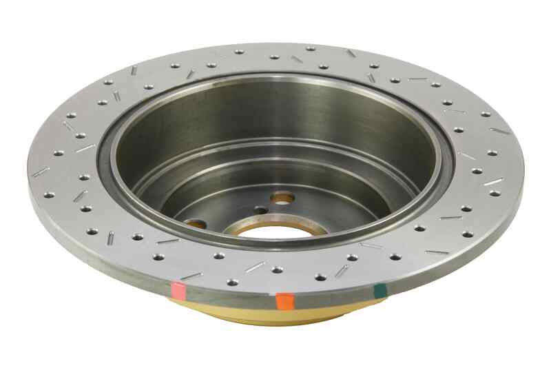 DBA 4000 Slot&Drill Rotors - DBA 02-06 WRX / 98-07 Impreza 2.5L RS Rear Drilled & Slotted 4000 Series Rotor