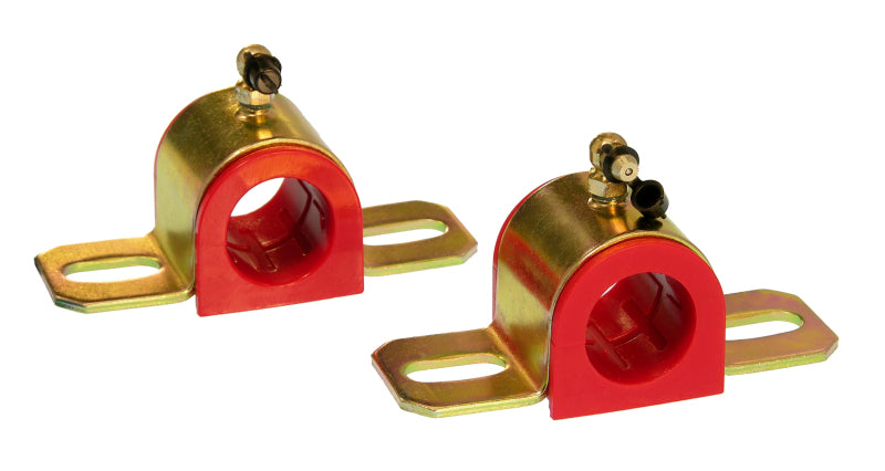 PRO Sway/End Link Bush - Red - Prothane Universal 90 Deg Greasable Sway Bar Bushings - 1 1/8in - Type B Bracket - Red
