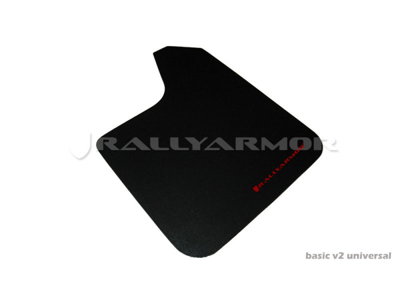 RAL Basic Blk Flap/Blk Logo - Rally Armor Universal Fit (No Hardware) Basic Black Mud Flap w/ Black Logo