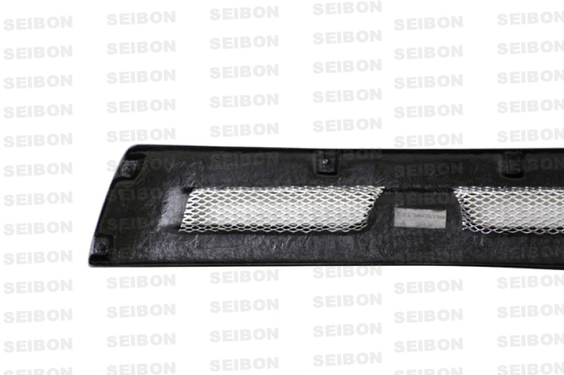 SEI Grilles - Seibon 08-12 Mitsubishi Lancer Evo X Shaved Emblem Carbon Fiber Front Grill does not fit MR model