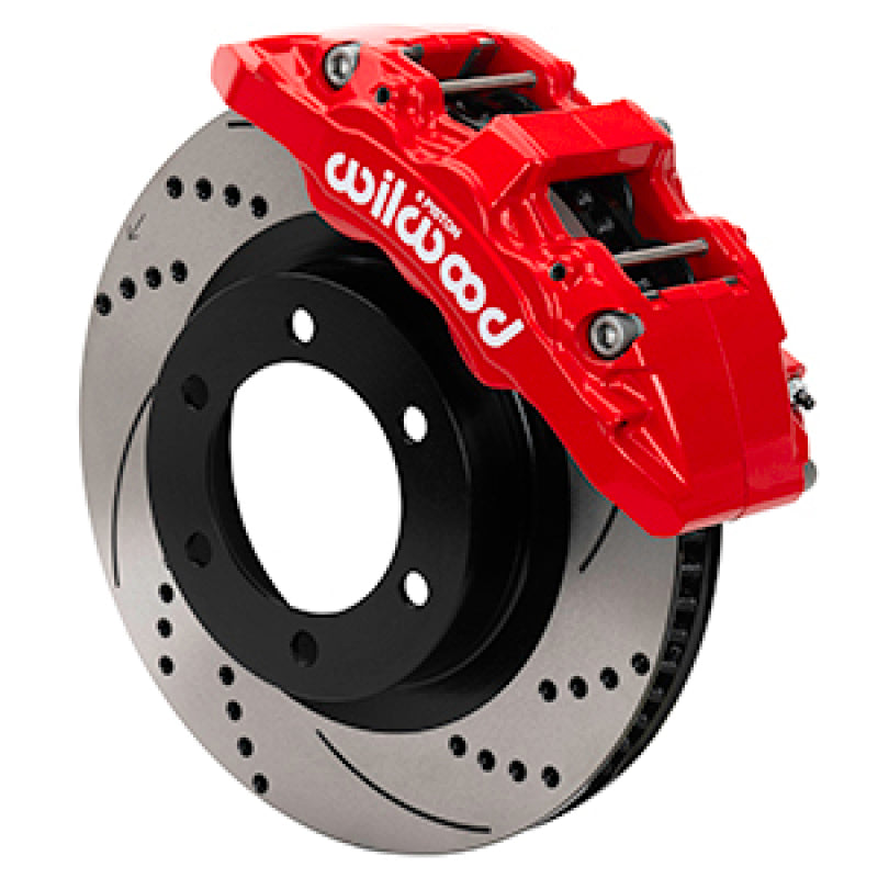 WIL Aero Brake Kit - Wilwood 2022 Toyota Tundra/LC300 Aero6-DM Front Brake Kit 13.56 SRP Red Rotor W/Lines