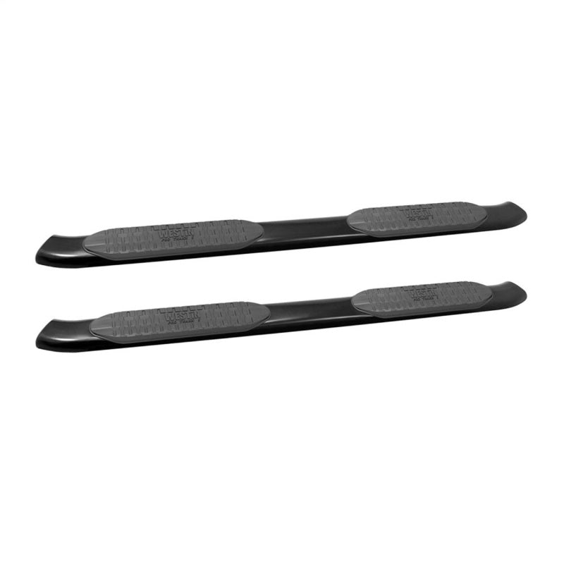 WES Nerf Bars - PRO TRAXX 5 - Westin 2014-2018 Chevy Silverado 1500 Crew Cab PRO TRAXX 5 Oval Nerf Step Bars - Black