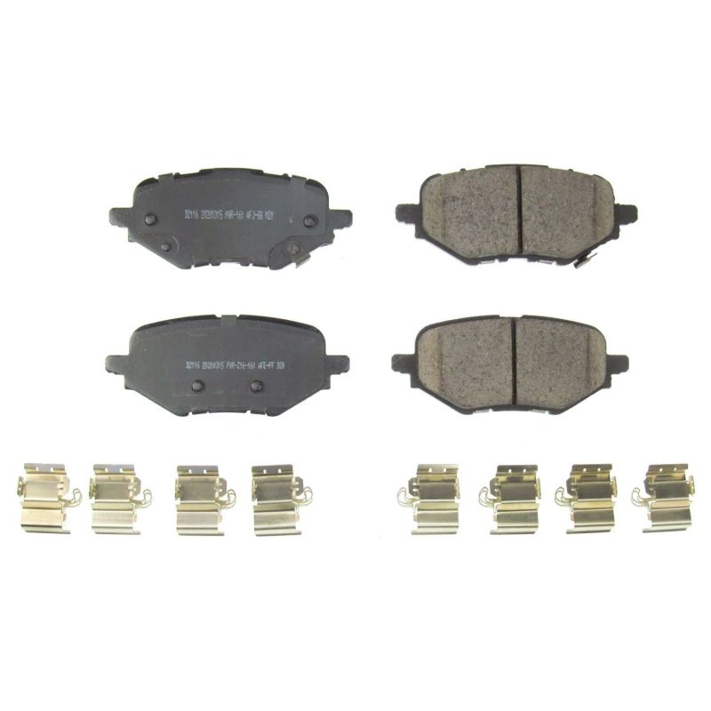 PSB Z17 Evolution Brake Pads - Power Stop 18-19 Honda Clarity Rear Z17 Evolution Ceramic Brake Pads w/Hardware