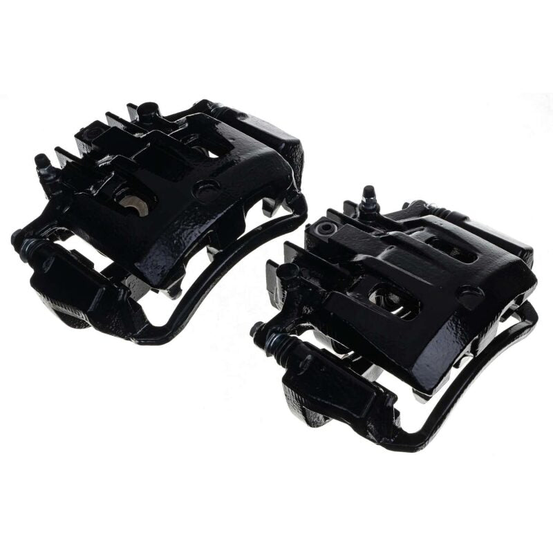 PSB Black Calipers - Power Stop 00-05 Ford Excursion Rear Black Caliper - Pair w/Bracket