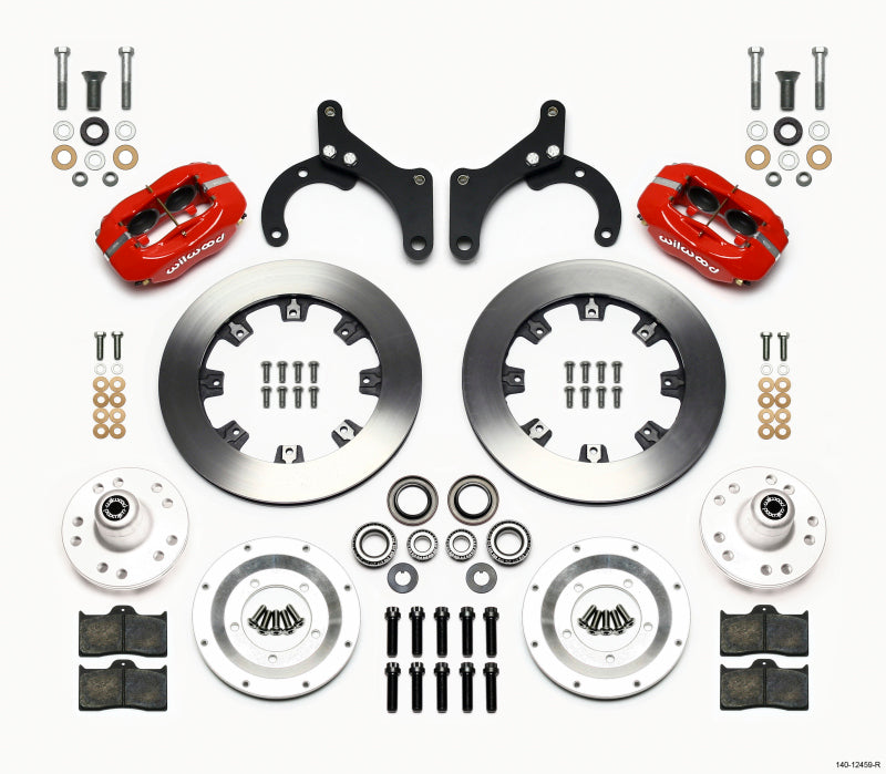 WIL Dynalite Brake Kit - Wilwood Forged Dynalite Front Kit 12.19in Red 59-64 Chevy Impala / 63-64 Corvette