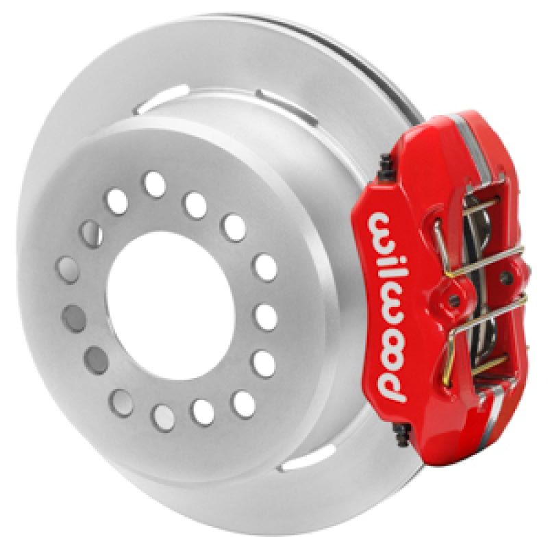 WIL Dynapro Brake Kit - Wilwood Dynapro Rear Parking Brake Kit Undrilled Rotors (Red) 1964-1971 Buick/Olds/Pontiac