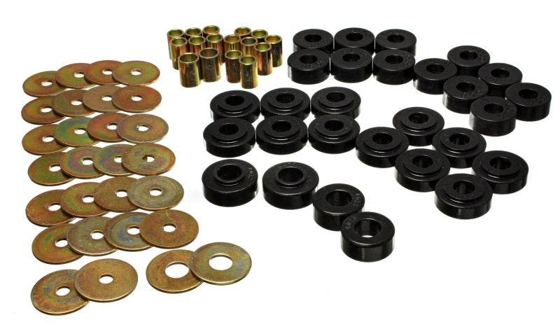 ES Spring/Shackle Bush - Black - Energy Suspension Rear Spring Frame Shackle Kit - Black