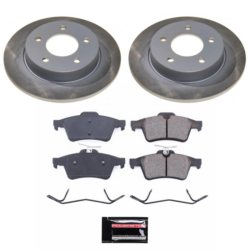 PSB Semi-Coated Rotor Kits - Power Stop 06-13 Mazda 3 Rear Semi-Coated Rotor Kit