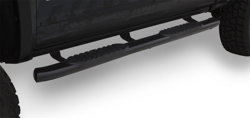 LND Nerf Bars - Black - Lund 2019 Chevy Silverado 1500 Double Cab 5in Oval Curved Black SS Nerf Bars - Black