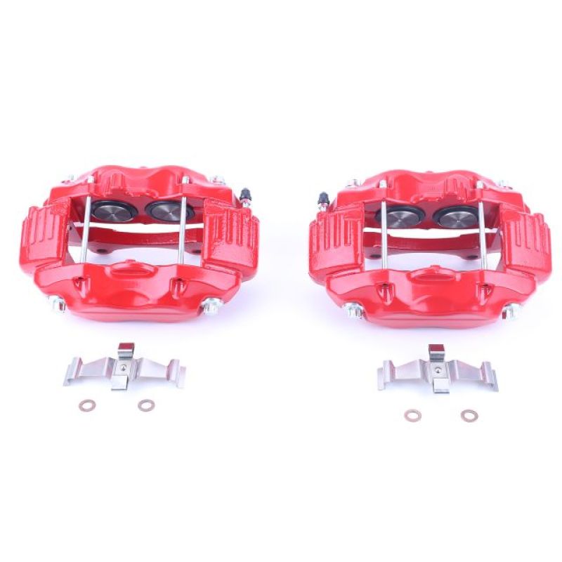 PSB Red Calipers - Power Stop 05-10 Chrysler 300 Front Red Calipers w/o Brackets - Pair