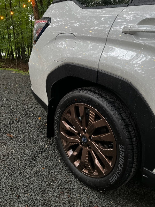 RAL UR Blk Flap/Rd Logo - Rally Armor 25-26 Subaru Forester & Hybrid Black UR Mud Flap w/Red Logo