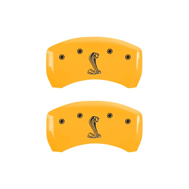 MGP Caliper Covers 2 Logo - MGP Rear set 2 Caliper Covers Engraved Rear Tiffany Snake Yellow finish black ch