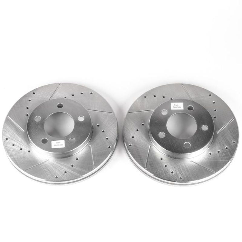PSB Evolution Drill/Slot Rotor - Power Stop 94-00 Ford Taurus Front Evolution Drilled & Slotted Rotors - Pair