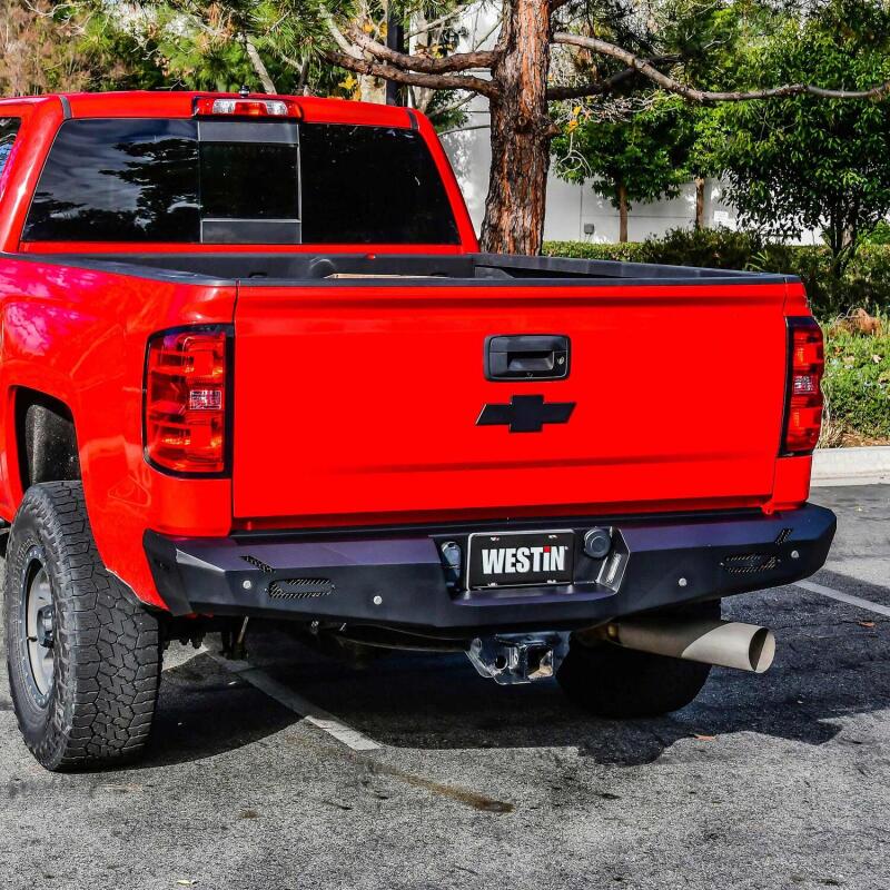 WES Pro-Series Bumpers - Westin 14-18 Chevy Silverado 1500 Pro-Series Rear Bumper - Textured Black