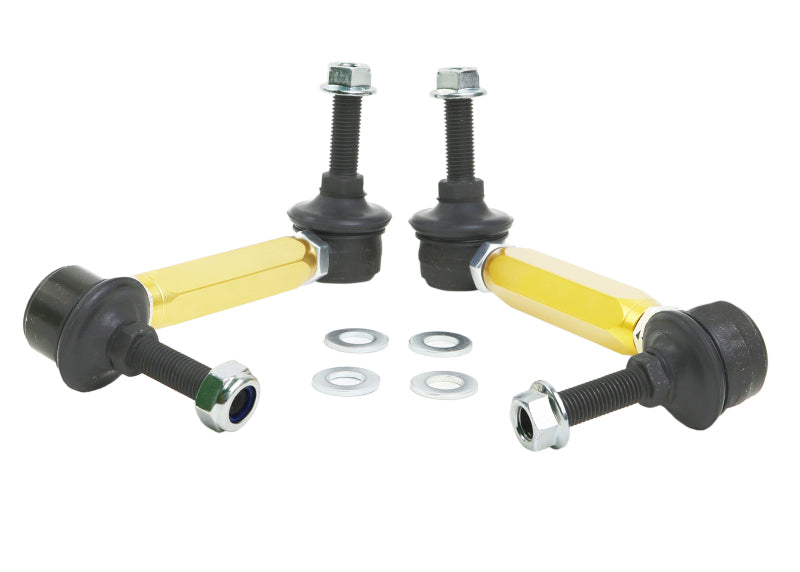 WL Sway Bar Links - Whiteline Universal Sway Bar End Link Kit - 130-155mm Heavy Duty Adjustable - 10mm Ball Studs