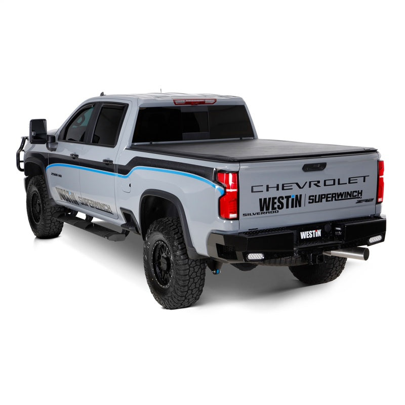 WES Soft Roll Tonneau Covers - Westin 2024 Chevrolet Silverado 2500HD Soft Roll Tonneau Cover - Black