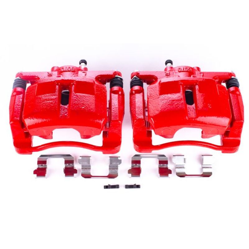 PSB Red Calipers - Power Stop 13-18 Mazda CX-5 Front Red Calipers w/Brackets - Pair