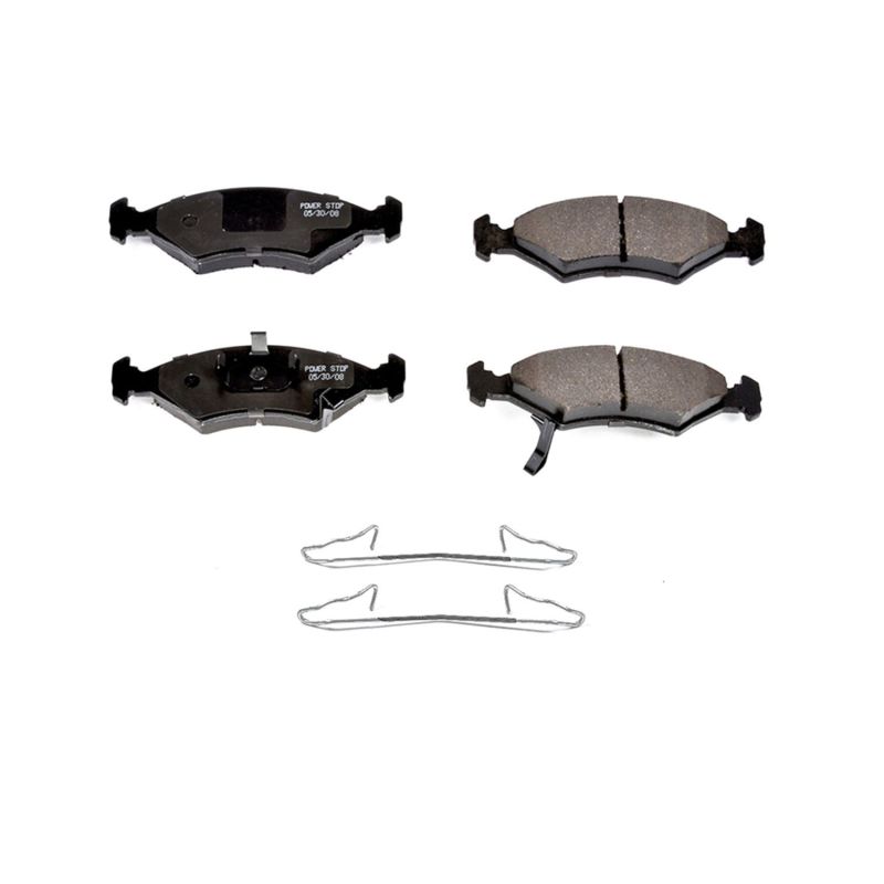 PSB Z17 Evolution Brake Pads - Power Stop 94-00 Kia Sephia Front Z17 Evolution Ceramic Brake Pads w/Hardware