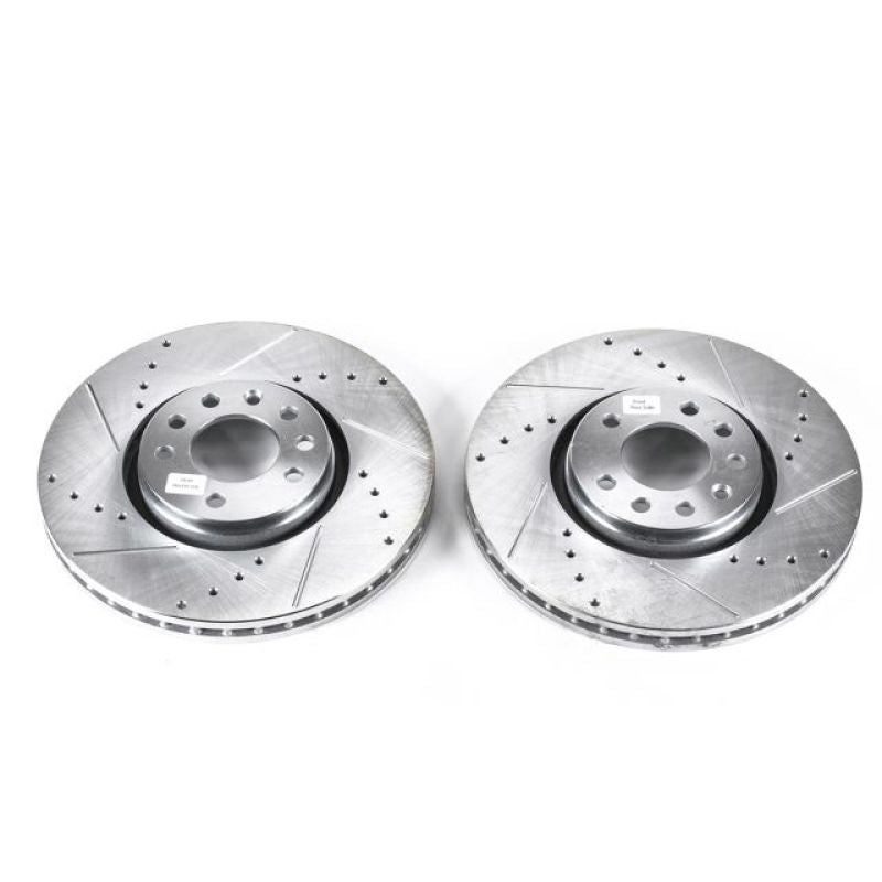 PSB Evolution Drill/Slot Rotor - Power Stop 06-11 Saab 9-3 Front Evolution Drilled & Slotted Rotors - Pair