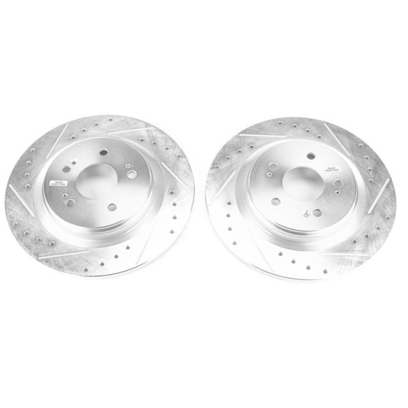 PSB Evolution Drill/Slot Rotor - Power Stop 18-19 Honda Odyssey Rear Evolution Drilled & Slotted Rotors - Pair