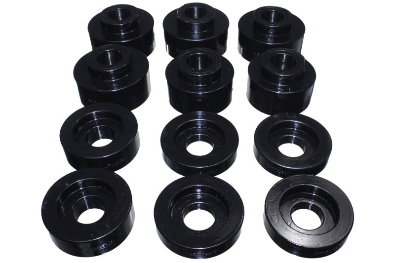 ES Body Mounts - Black - Energy Suspension 08-16 Ford F-250/F-350/F-450/F-550 Super Duty STD/Super Cab Black Body Mount Set