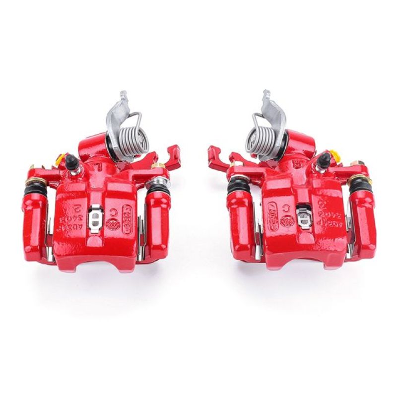 PSB Red Calipers - Power Stop 98-02 Honda Accord Rear Red Calipers w/Brackets - Pair