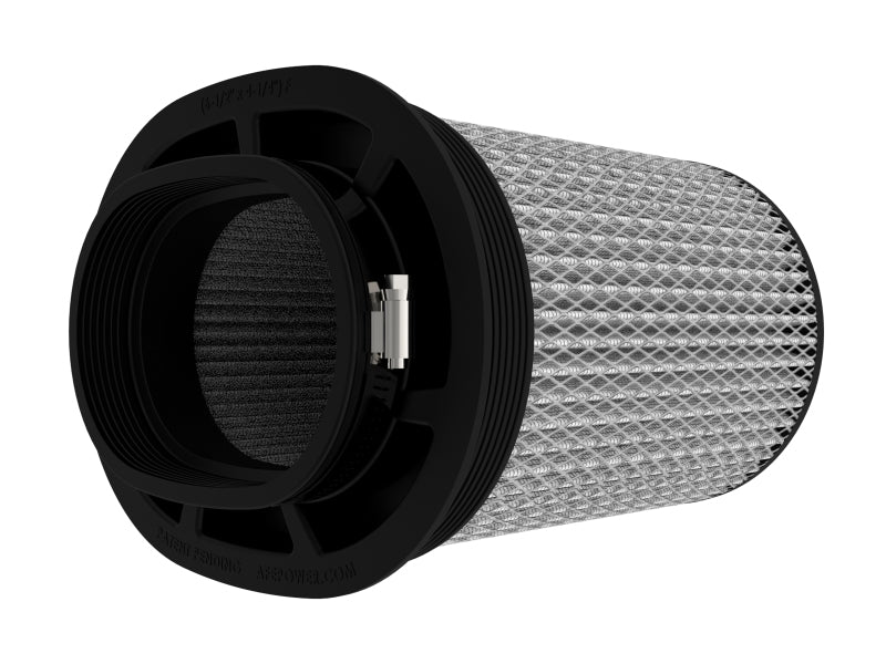 AFE Universal Pro Dry S Filter - aFe Magnum FLOW Air Filter Pro DRY S (6.5x4.75)in F x (9x7)in B x (9x7) T (Inverted) x 9in H