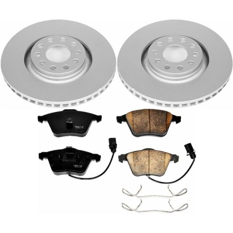 PSB Z23 Evolution Coated Kit - Power Stop 02-04 Audi A6 Quattro Front Z23 Evolution Sport Coated Brake Kit