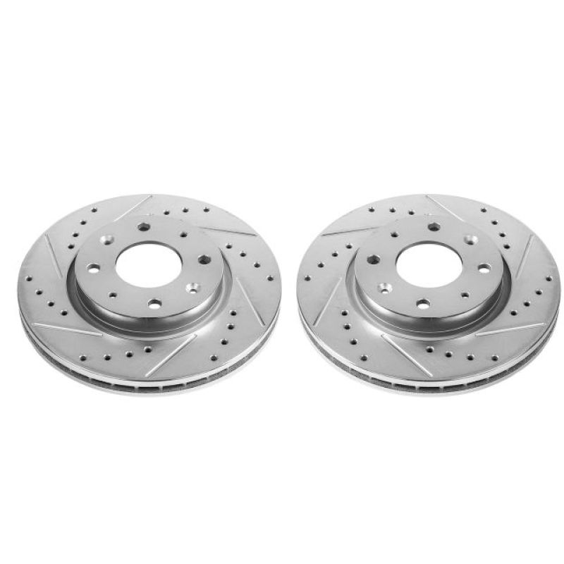 PSB Evolution Drill/Slot Rotor - Power Stop 04-09 Kia Spectra Front Evolution Drilled & Slotted Rotors - Pair