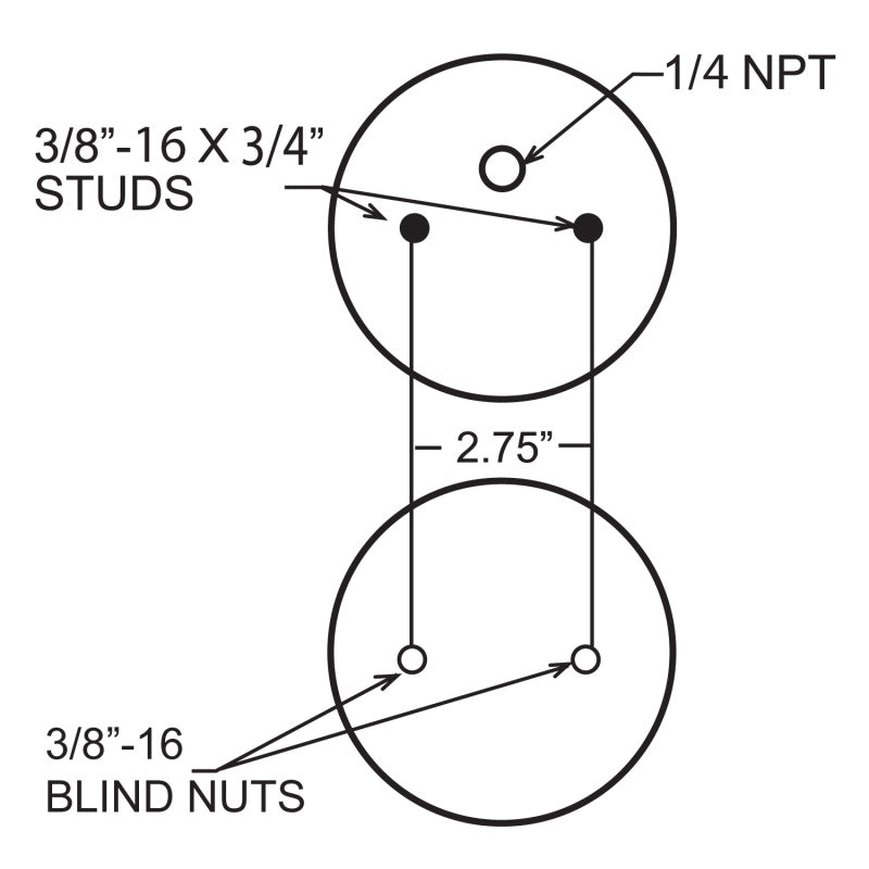 FIR Replacement Air Springs - Firestone Ride-Rite Replacement Bellow 224C (For Kit PN 0830/2080/2032/2068) (W217606859)