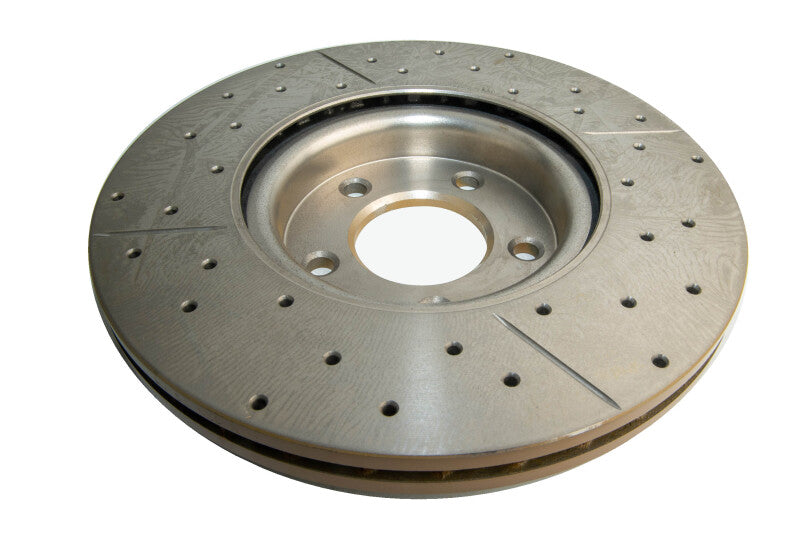 DBA Street Slot&Drill Rotors - DBA 06+ MazdaSpeed3 Front Drilled & Slotted Street Series Rotor