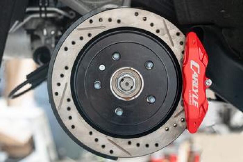 BMR Brake Kits for Conversions - D&S - BMR 14-19 Chevrolet Corvette Brake Kit For 15in Conversion Drilled And Slotted Rotors/Red Calipers