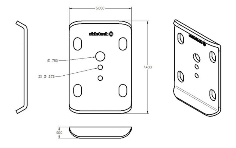 RID U-Bolt Plates - Ridetech U-Bolt Plate for 3in Axle Tube