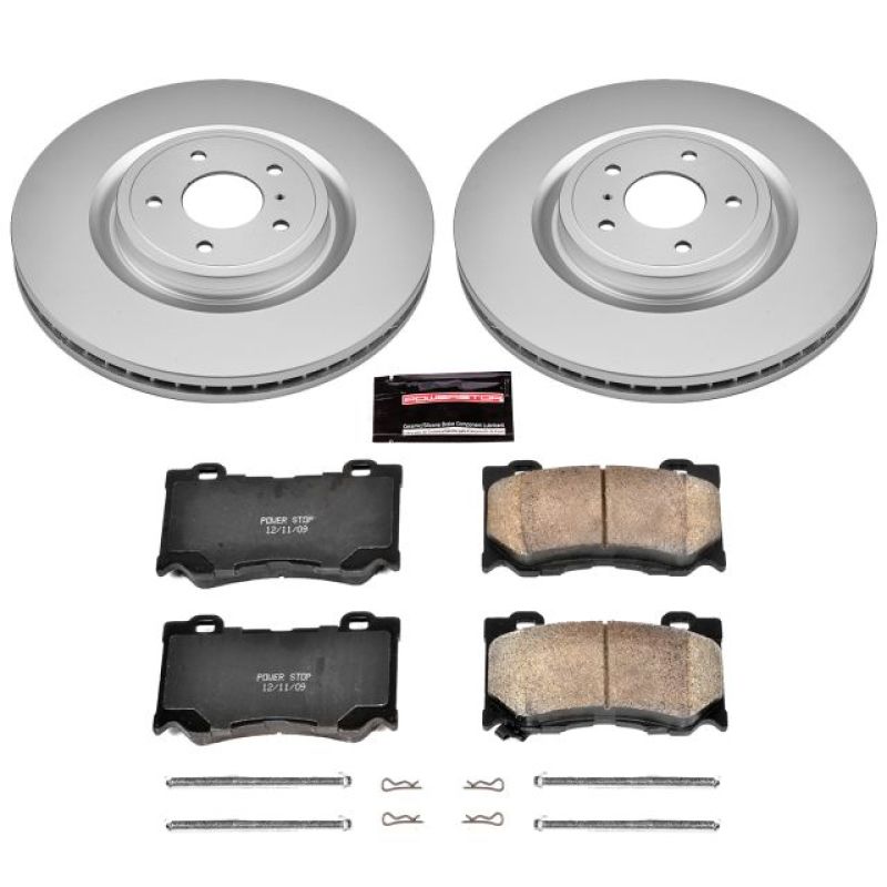 PSB Z17 Evolution Coated Kit - Power Stop 09-13 Infiniti FX50 Front Z17 Evolution Geomet Coated Brake Kit