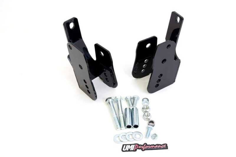 UMI Control Arm Mounts - UMI Performance 05-14 Ford Mustang Rear Control Arm Relocation Brackets- Bolt In