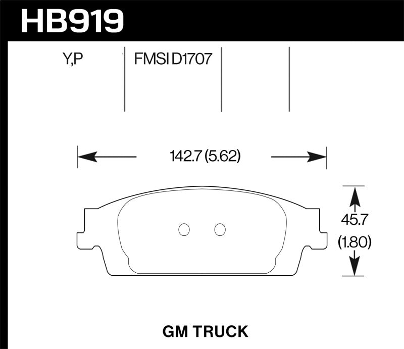 HAWK LTS Brake Pads - Hawk 14-18 Chevy Silverado Street LTS Rear Brake Pads