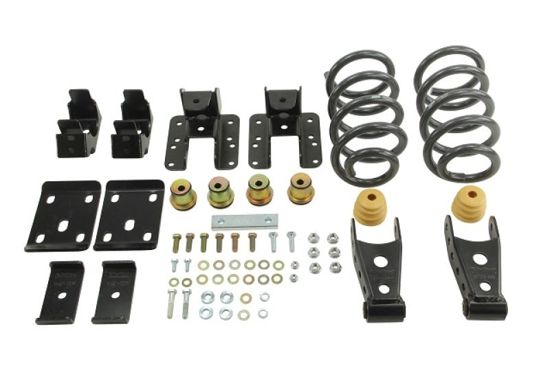 BT Lowering Kit w/o Shocks - Belltech LOWERING KIT 14 Silverado/Sierra Ext/Crew Cab 2WD 3in or 4in Front/4in Rear w/o Shocks