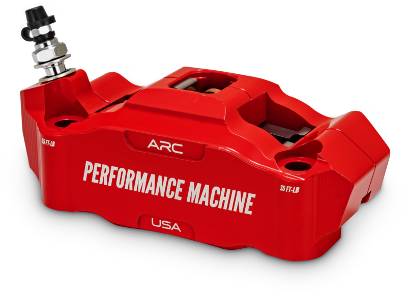PFM Brake Calipers - Performance Machine 125 x 4 Race Series Radial Mount Caliper with ARC - Left - Red